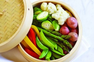 steamed vegetables - part of seasonal eating