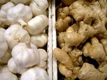 garlic and ginger to stimulate lung function