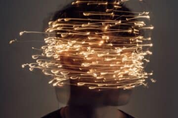 Lights around a persons head representing the Hun