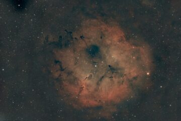 Colorful nebula with stars in deep space